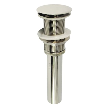 Kingston Brass Push PopUp Bathroom Sink Drain without Overflow, Polished Nickel EV8316